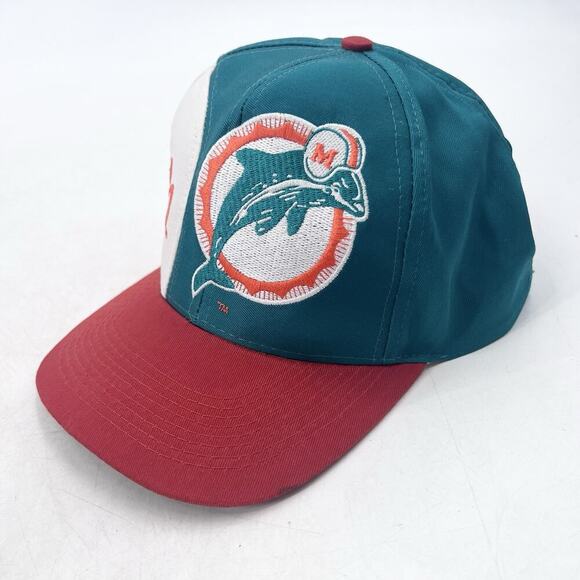 Vintage 90s Miami Dolphins Logo Official NFL Snapback Hat Cap - Picture 4 of 10